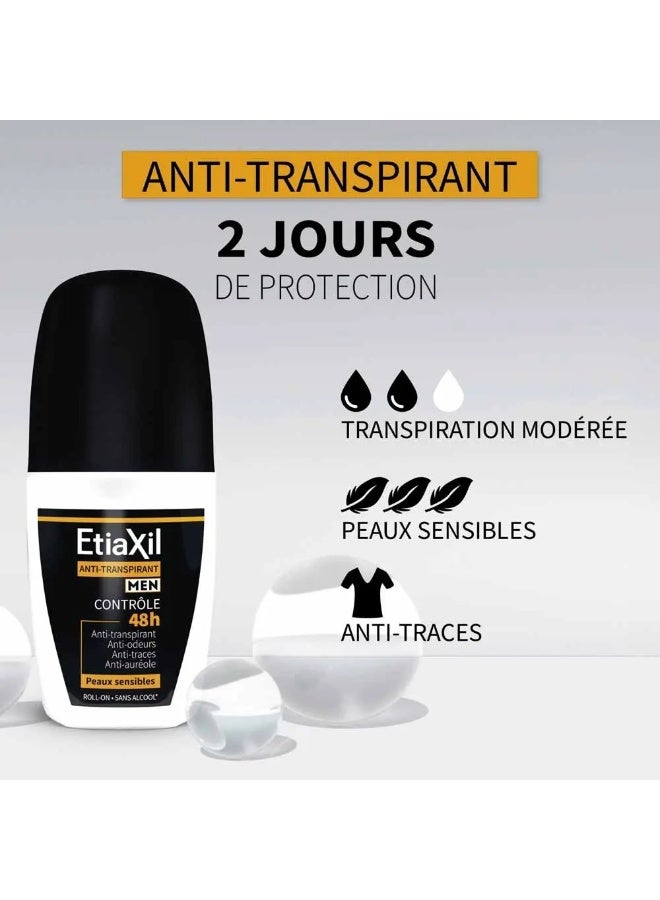 Etiaxil Deodorant for Men Antiperspirant Control 48H 50ml - Image 2